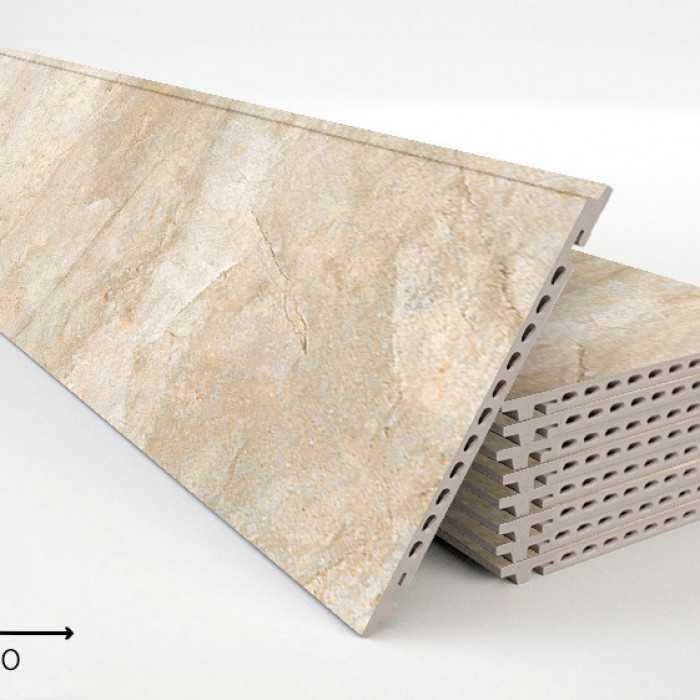 Керамогранитная плита FAVEKER GA16 для НФС, Rocks Beige, 1000х300х18 мм